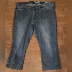 The Limited Women's Premium Denim Capri pants Midrise Flap Pocket SZ 12